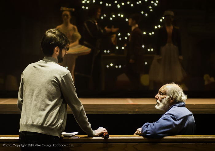 Photo by Mike Strong (kcdance.com) - Director Kristopher Estes-Brown and conductor James Funkhouser conferring
