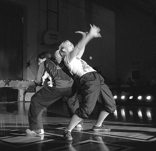 Brandon White and Colleen King in hip hop routine  for the show for the fourth event in Higginsville Dancing With the Stars - 12 august 2008