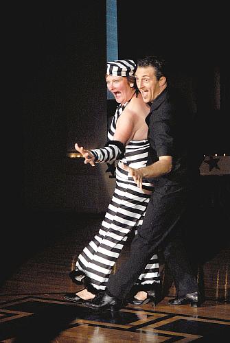 Janice Hoeffer and Louis Bar swing to JailHouse Rock 15 July 2008 in Dancing With The Stars Higginsville Style