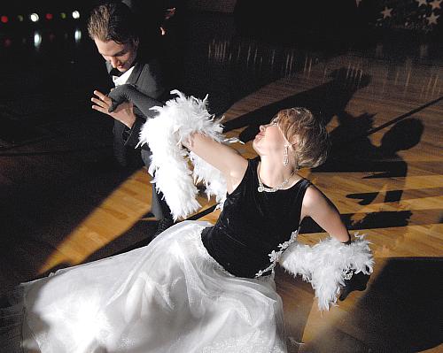 Colleen King and Brandon White, finish a quickstep in event two of Higginsville Dancing With The Stars - 15 July 2008