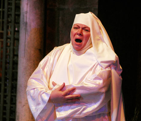 Suor Angelica (Ivalah Allen) mourns for the child she had before being consigned to a convent because of the pregnancy