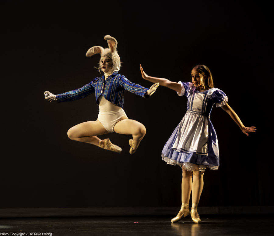 Annie Cook as the White Rabbit and Juliana Kuhn as Alice - Alice in Wonderland - dress No 1 (Thu)