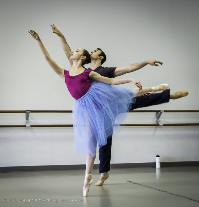 Molly Cook (as Snow Queen, 2 pm) and Erik Sobbe (Snow Prince) - Photo by Mike Strong (kcdance.com)