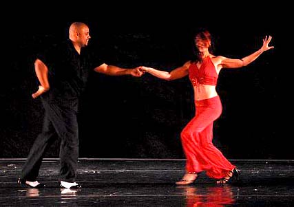 Josh Hernandez and Mariya Omelcheva - salsa - at Dance in the Park 2007 for Latin Rhythms Dance Company
