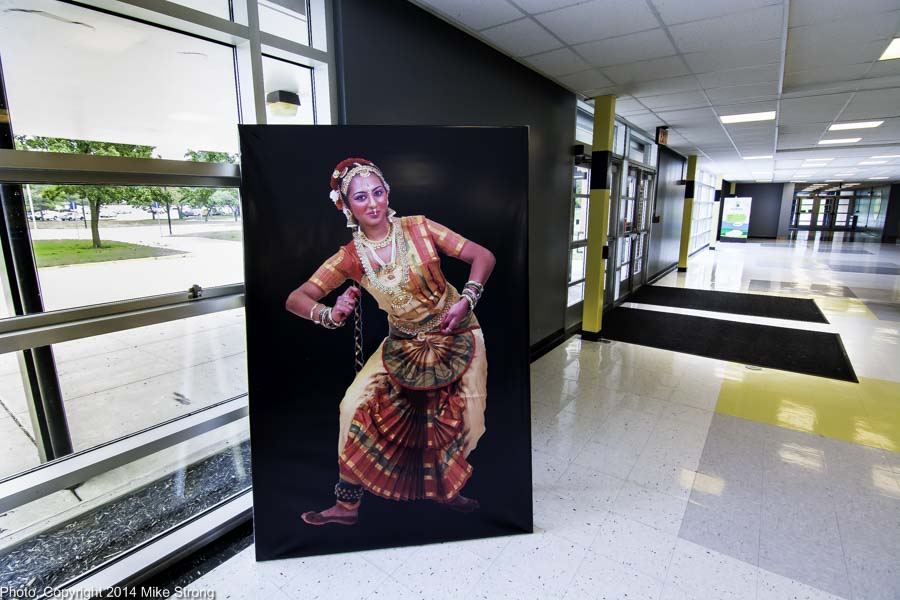 One of the many large images on Kavya Nataraj taken here and printed in India on canvas then mounted on frames and set up in the lobby