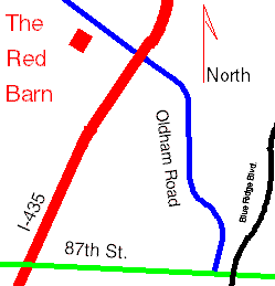 Map to Red Barn