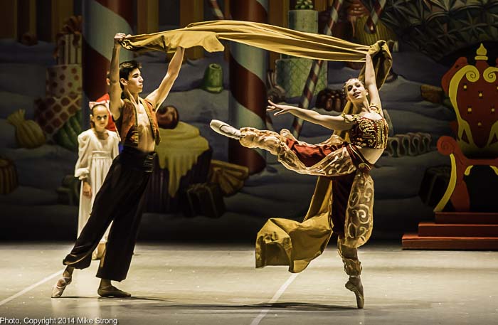 Seth York and Julianna Kuhn (7pm) in the Arabian part in costume on stage