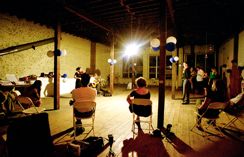 Tango Milonga at Fahrenheit Gallery in the West Bottoms warehouse district, 1997 with Duo Lorca playing