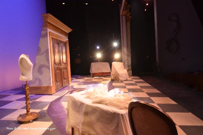 (photo / copyright Mike Strong, kcdance.com) Set for Marriage of Figaro - The raked stage was used for most of her productions